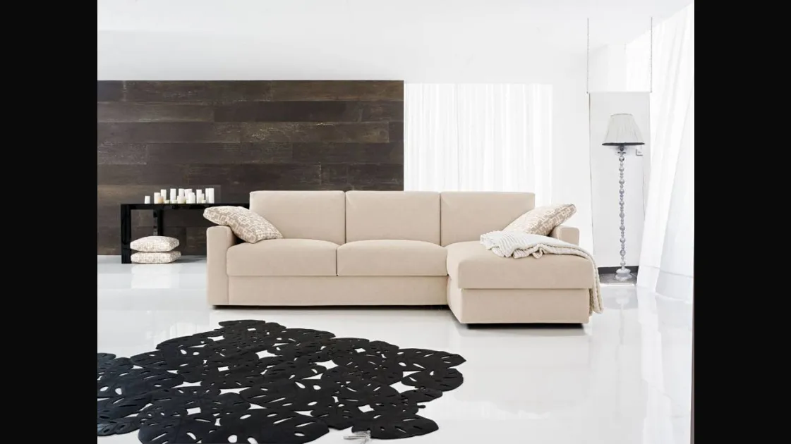 Sofa bed with peninsula Kendo by Samoa