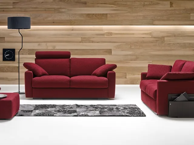 Sofa bed in Kendo fabric by Samoa.