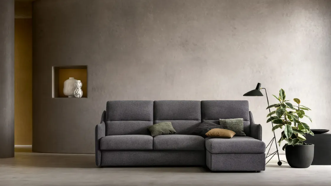 Sofa bed with peninsula Logan by Samoa.