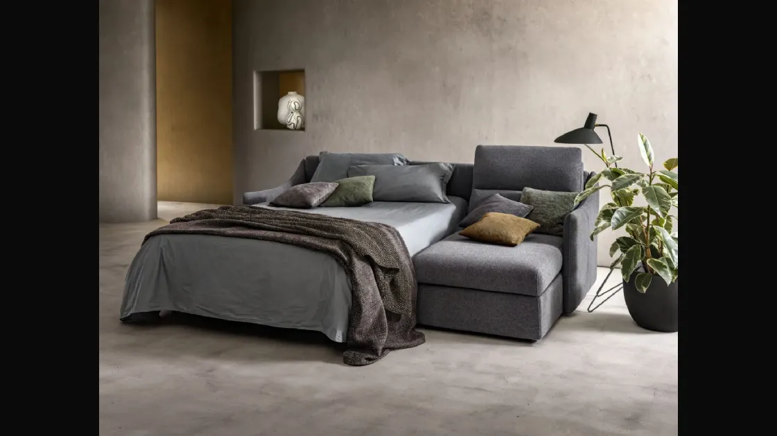 Sofa bed with peninsula Logan by Samoa