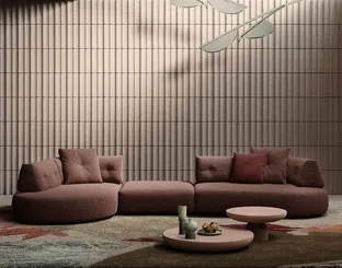 Lotus sofa with chaise by Doimo Salotti