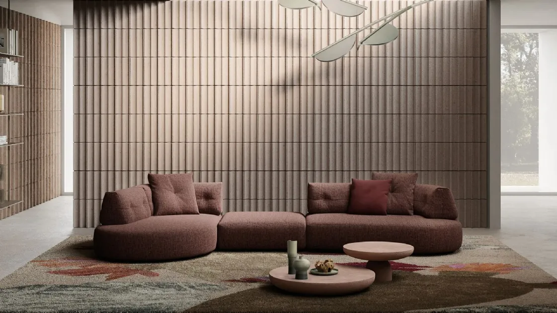 Lotus sofa with chaise by Doimo Salotti