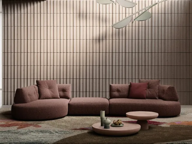 Lotus sofa with chaise by Doimo Salotti