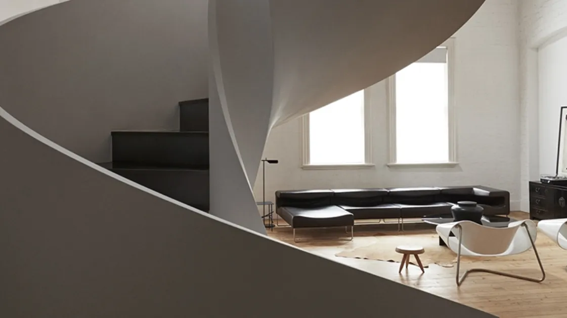 Lowseat leather sofa by Moroso