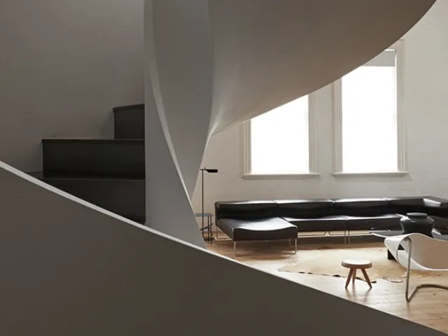 Lowseat leather sofa by Moroso