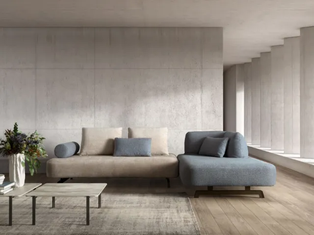 Fabric sofa with Samoa Matrix Special peninsula.