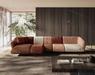 Lago's Not Only White sofa with peninsula.