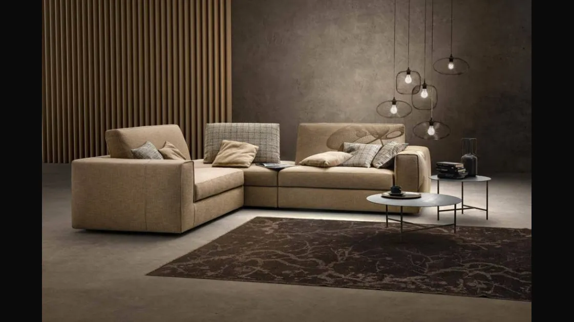 Corner sofa in Peppy fabric by Samoa.
