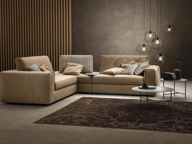 Corner sofa in Peppy fabric by Samoa.