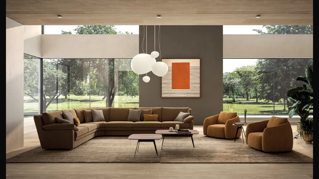 Corner sofa Feather by Biba Salotti