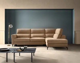 Relaxing fabric sofa with Space Spark chaise longue by Samoa.