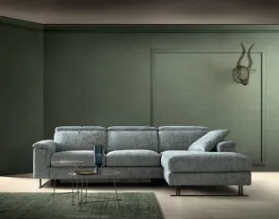 Relax sofa in fabric with Space Time peninsula by Samoa