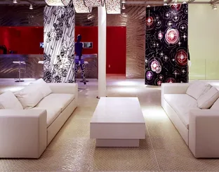 Spring leather sofa by Moroso