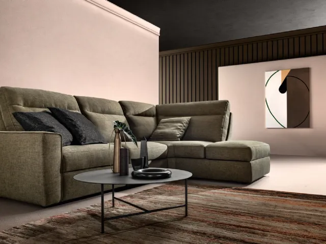 Corner fabric Relax Sofa in Swing Slick by Samoa.