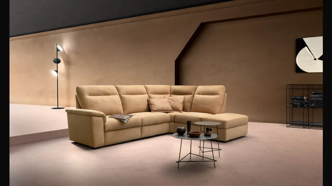 Corner Relax sofa in Swing Tender fabric by Samoa.