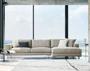 Fabric sofa with peninsula T-Time by Twils Lounge.