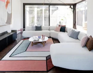 Living room with Moroso's Tender peninsula.