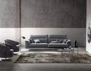 Linear sofa with pull-out seats and reclining backrests Way Special by Samoa.