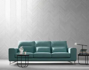 Linear sofa with removable seats and reclining backrests Zippy Special by Samoa