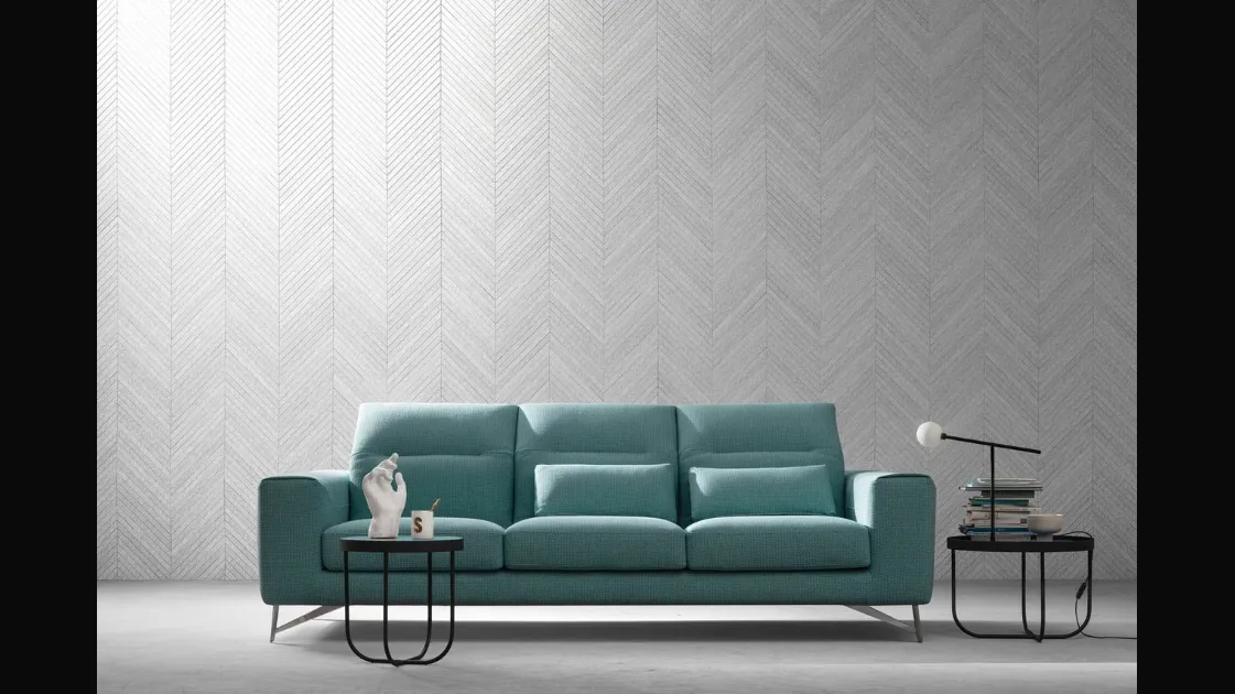 Linear sofa with removable seats and reclining backrests Zippy Special by Samoa