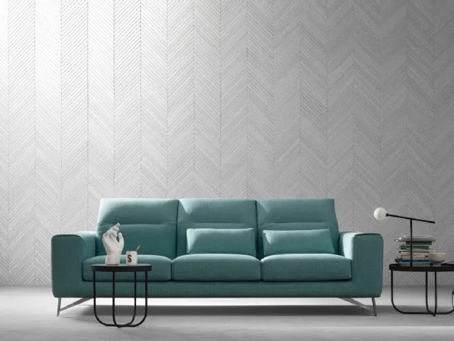 Linear sofa with removable seats and reclining backrests Zippy Special by Samoa