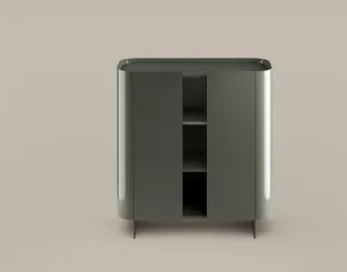 Tall cabinet Arragan in glossy lacquered wood by Bonaldo