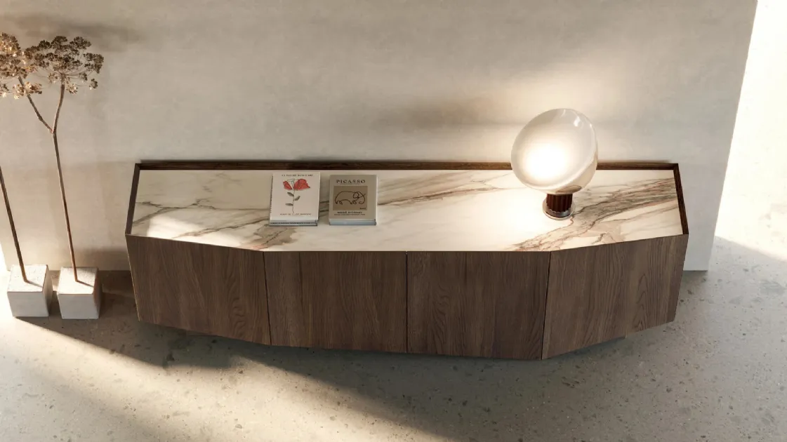 Cleo sideboard in wood by Devina Nais