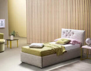 Single modern upholstered bed Bloom by Bside