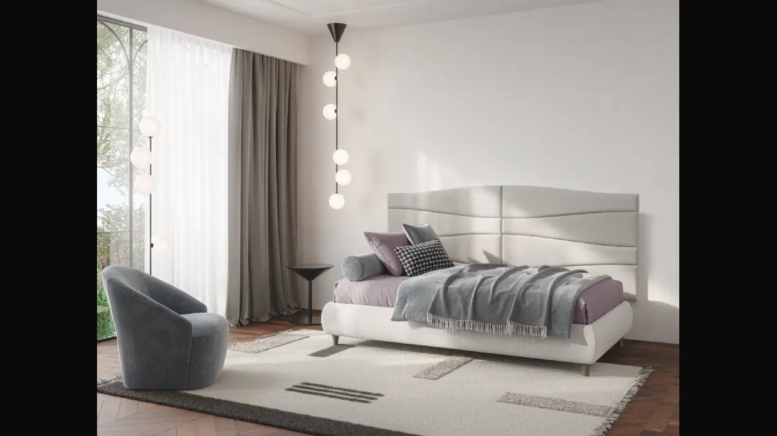Single bed with Flute paneling by Twils.