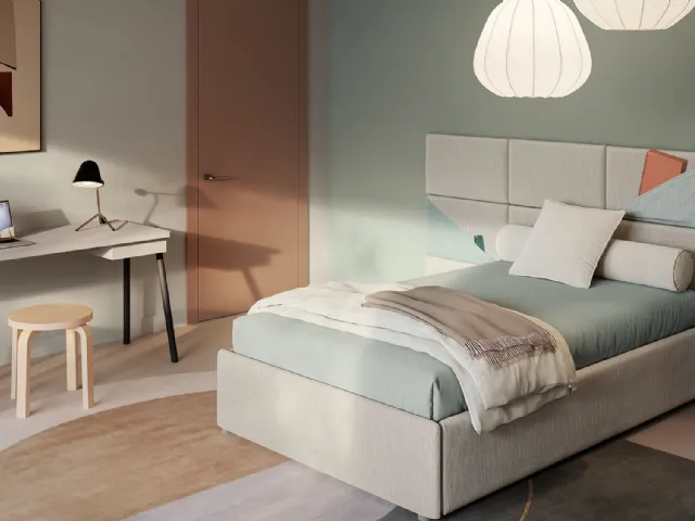 Single bed with storage box Boiserie Marlene by Twils