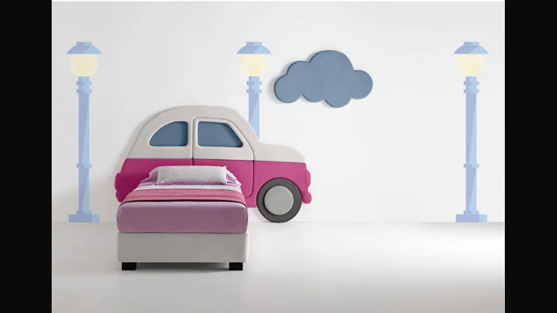 Modern fabric bed for children Car by Bside