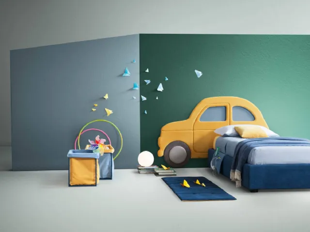 Modern fabric bed for children Car by Bside.