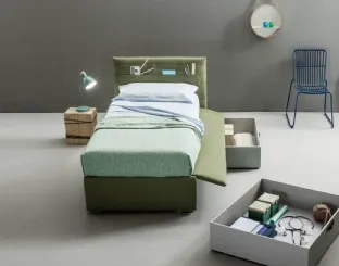 Single bed with Pocket storage drawers by Bside.