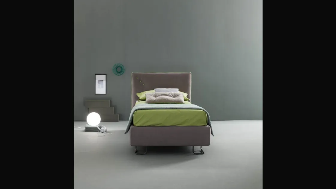 Modern fabric bed with Snap headboard by Bside.