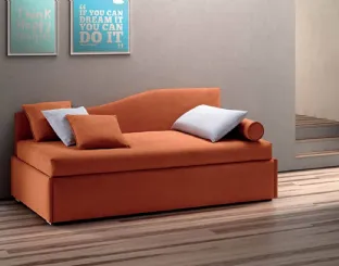 The modern Twice Central Shaped Upholstered Fabric Bed by Bside.