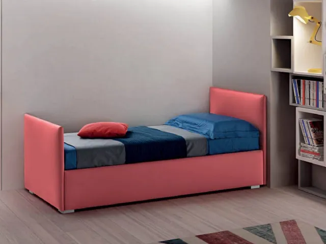 Single bed in fabric with headboard and footboard Twice Dormeuse by Bside.