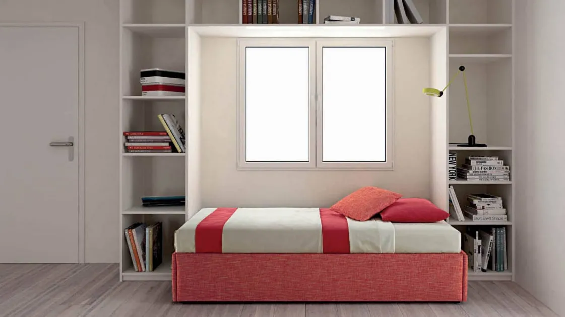 Modern fabric bed Twice Sommier by Bside.