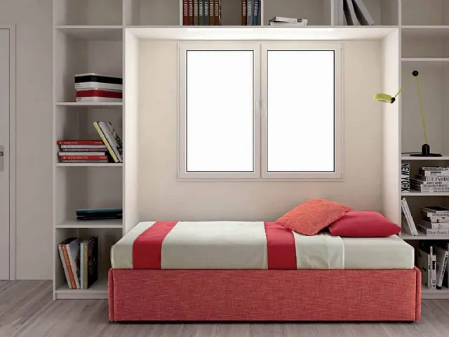 Modern fabric bed Twice Sommier by Bside.