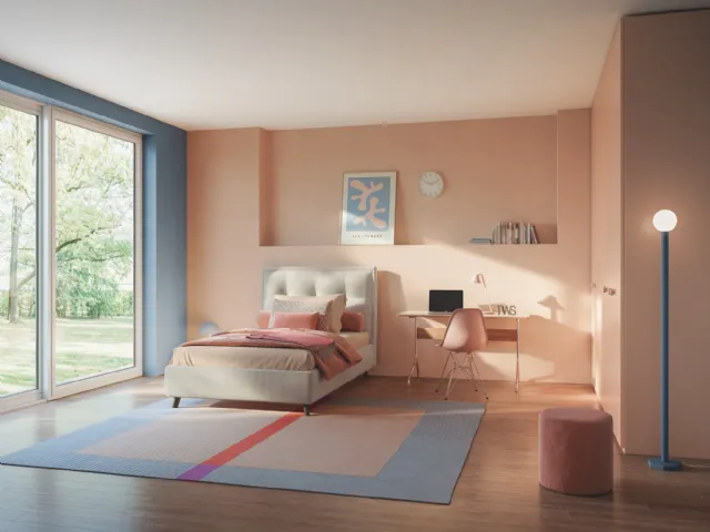 Single upholstered bed Venus by Twils