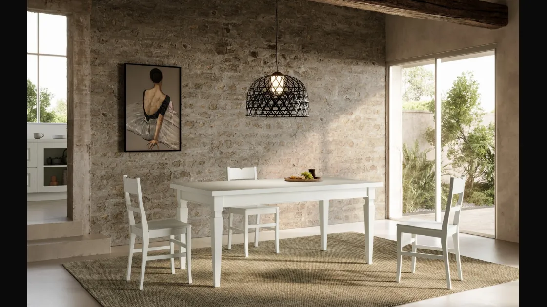 Extendable Asolo table in solid ash wood by Arredo3.