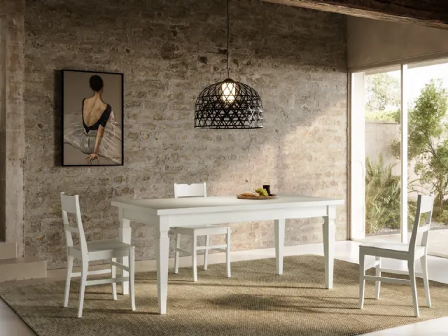 Extendable Asolo table in solid ash wood by Arredo3.