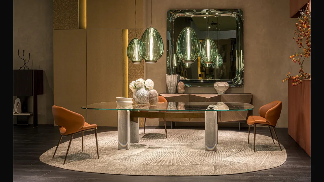 Bilbao Glass Table by Cattelan Italia