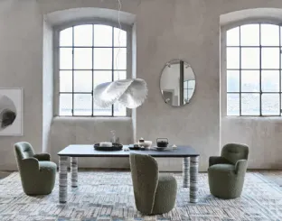 Brick 144 lava stone table by Gervasoni.