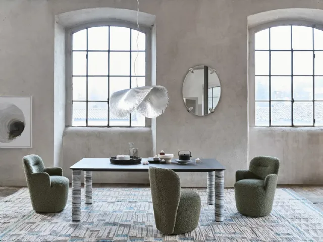 Brick 144 lava stone table by Gervasoni.