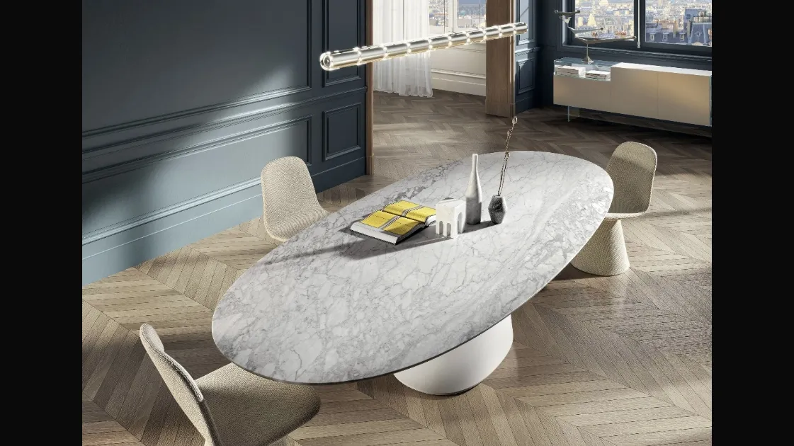 Table Chapeau 2887M in Lago marble