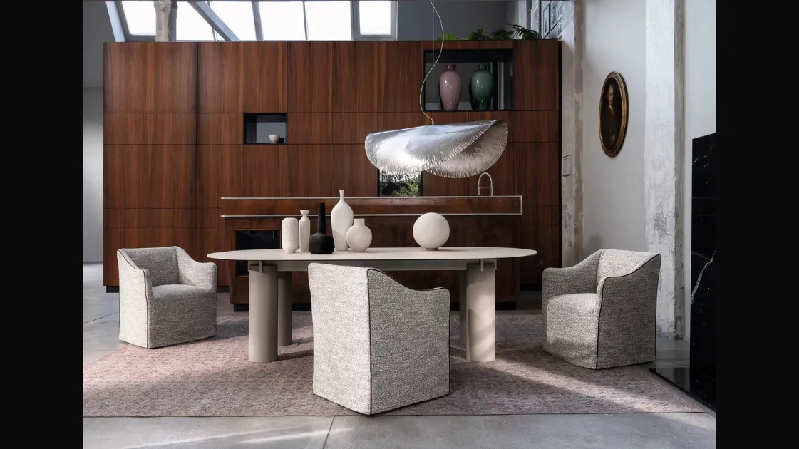 Daen 33 table in porcelain stoneware by Gervasoni