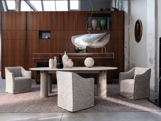 Daen 33 table in porcelain stoneware by Gervasoni