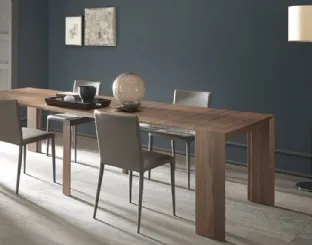 Extendable console table with telescopic mechanism David in Altacom wood.