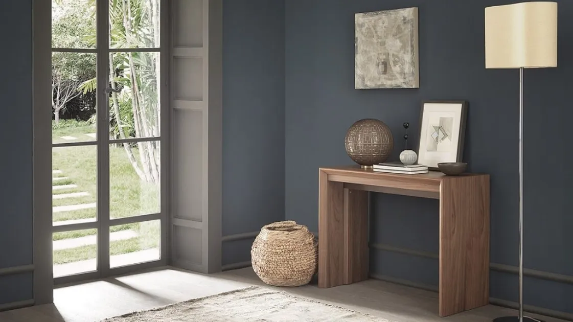 Extendable David console table in Altacom wood.