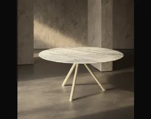HEB Round marble table by Desalto.